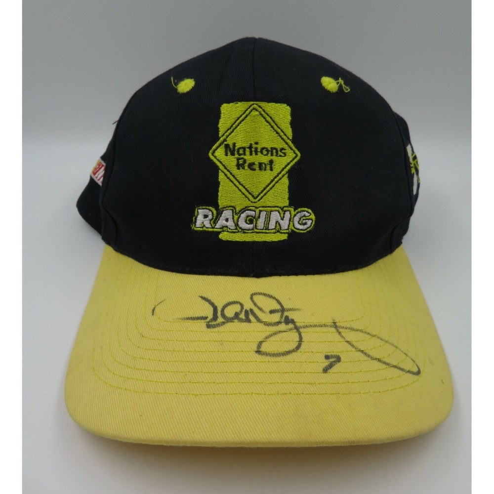 Michael Waltrip Signed Nations Rent #7 Nascar Racing Hat Cap Snapback signature